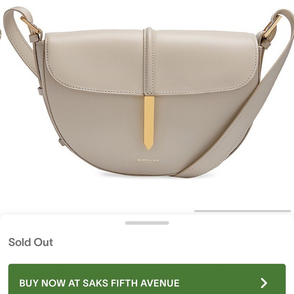 DeMellier Tokyo Saddle Crossbody Bag with Gold Detail